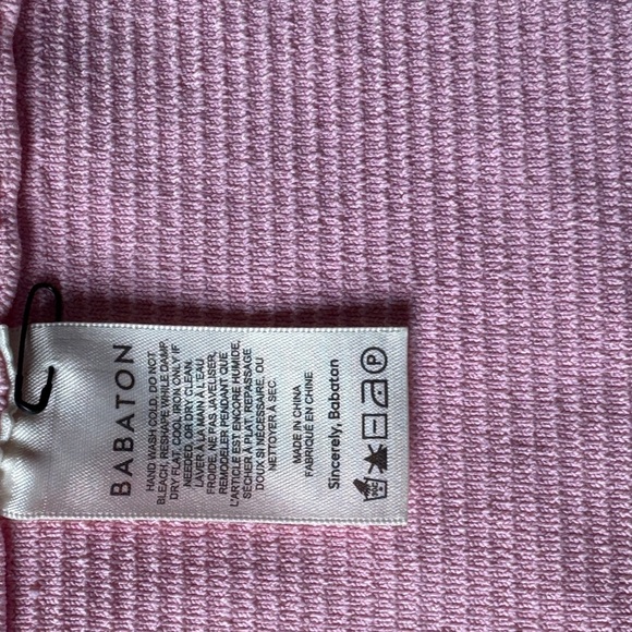 BABATON Aritzia Sculpt Knit Criss Cross Dress Ribbed Halter Dress Pink Size XXS - Picture 7 of 14